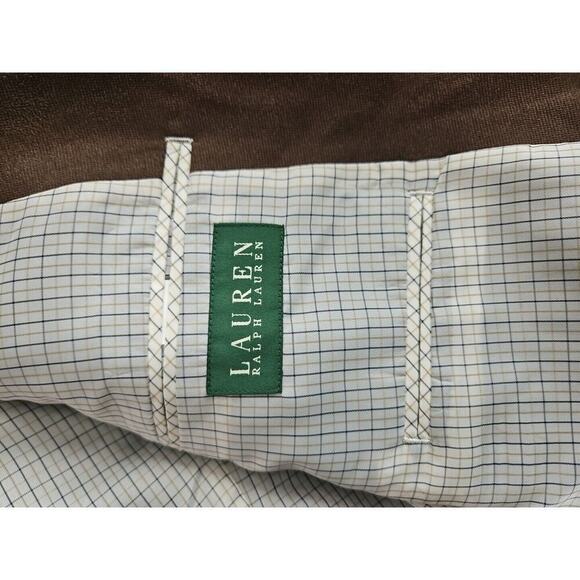 Ralph Lauren Green Label Suede Tan Sport Jacket Blazer 44R Fully Lined Grt Shape - Picture 15 of 16